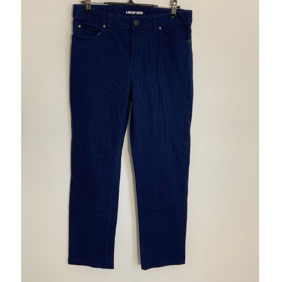 Lands' End Navy Chino‎ Pants size 14 - Picture 1 of 4
